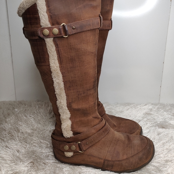 north face knee high boots